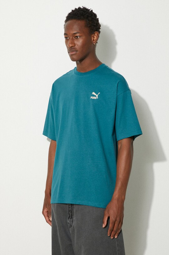 Puma tricou din bumbac BETTER CLASSICS turcoaz 679188