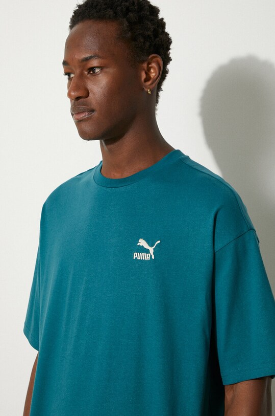 Puma tricou din bumbac BETTER CLASSICS 679188 turcoaz