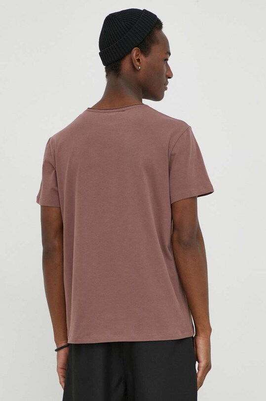 Одяг Бавовняна футболка AllSaints BODEGA M031JA коричневий