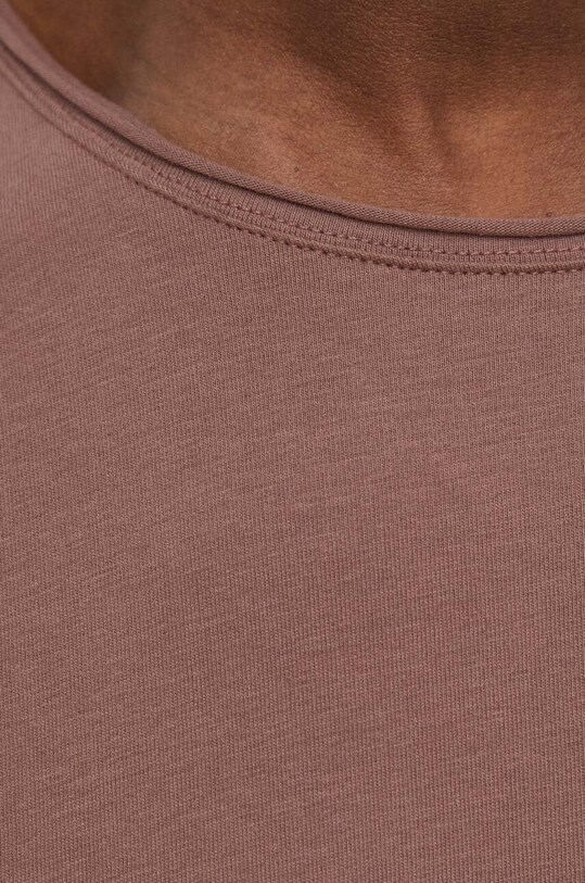 Бавовняна футболка AllSaints BODEGA M031JA коричневий