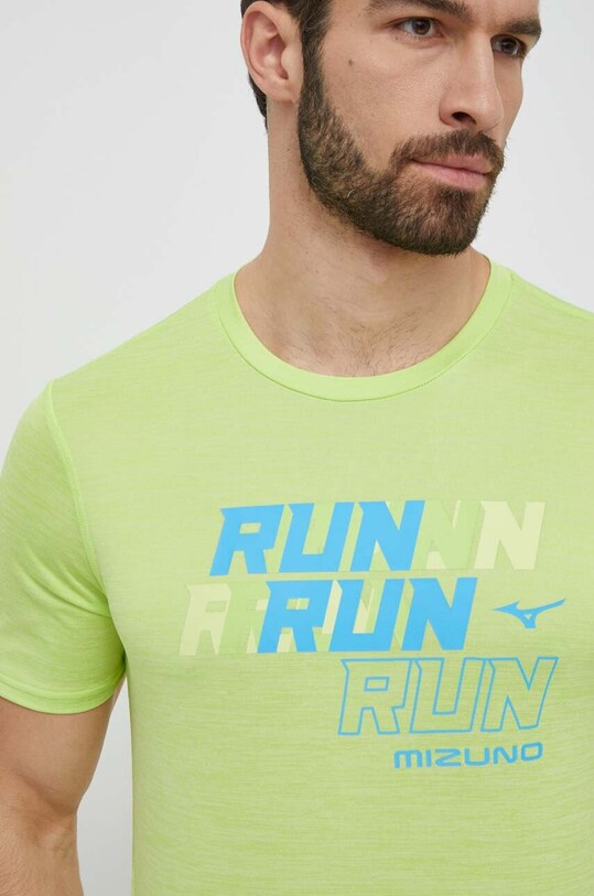 Mizuno tricou de alergare Core Run verde J2GAB008