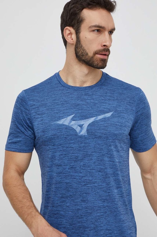 Mizuno t-shirt do biegania Core granatowy J2GAB009