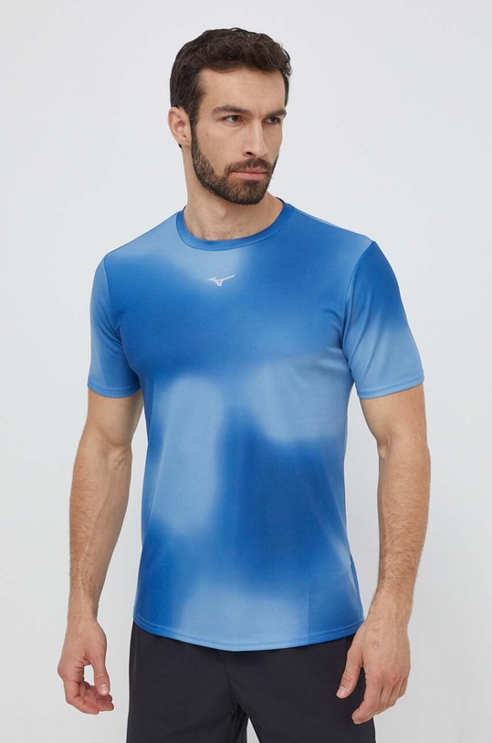 Mizuno t-shirt do biegania Core Graphic regular niebieski J2GAB010