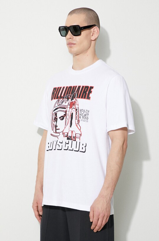 Îmbrăcăminte Billionaire Boys Club tricou din bumbac Space Program B24139 alb