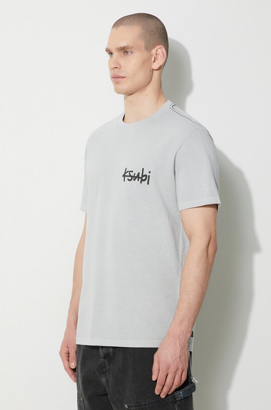 KSUBI t-shirt bawełniany lock up kash ss tee szary MPS24TE002