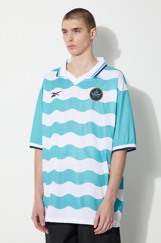 Reebok LTD tricou polo Soccer Tee turcoaz RMGB001C99FAB0014001