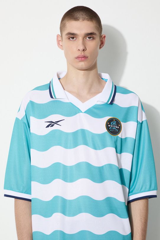 Reebok LTD tricou polo Soccer Tee RMGB001C99FAB0014001 turcoaz