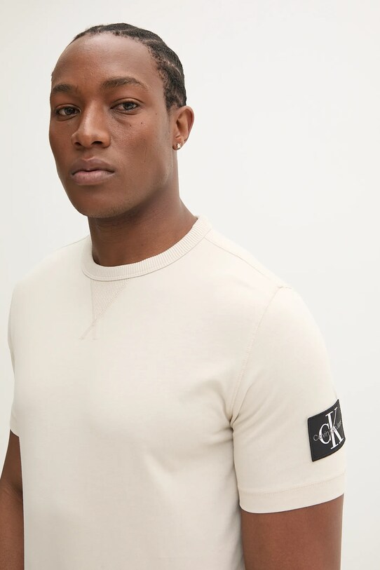 Calvin Klein Jeans tricou din bumbac J30J323484 bej AA00