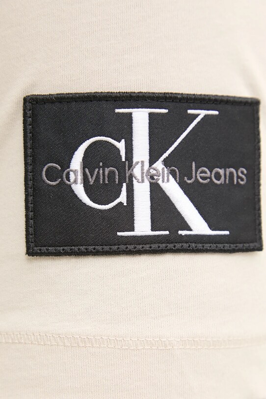 Calvin Klein Jeans tricou din bumbac bej J30J323484