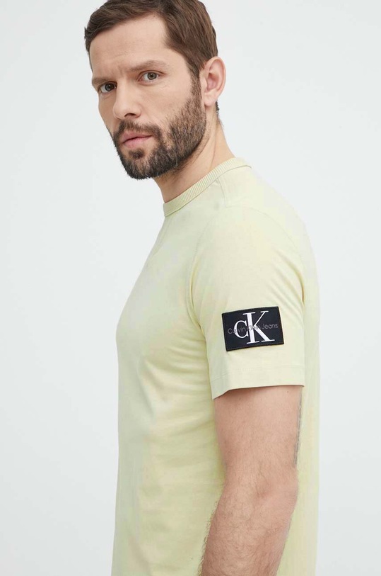 Памучна тениска Calvin Klein Jeans J30J323484 зелен AA00