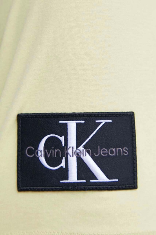 Памучна тениска Calvin Klein Jeans зелен J30J323484