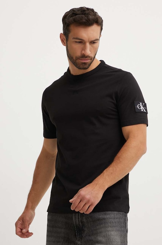 Calvin Klein Jeans t-shirt bawełniany J30J323484 czarny AA00
