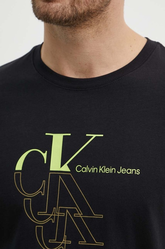 Bavlněné tričko Calvin Klein Jeans J30J325352 černá