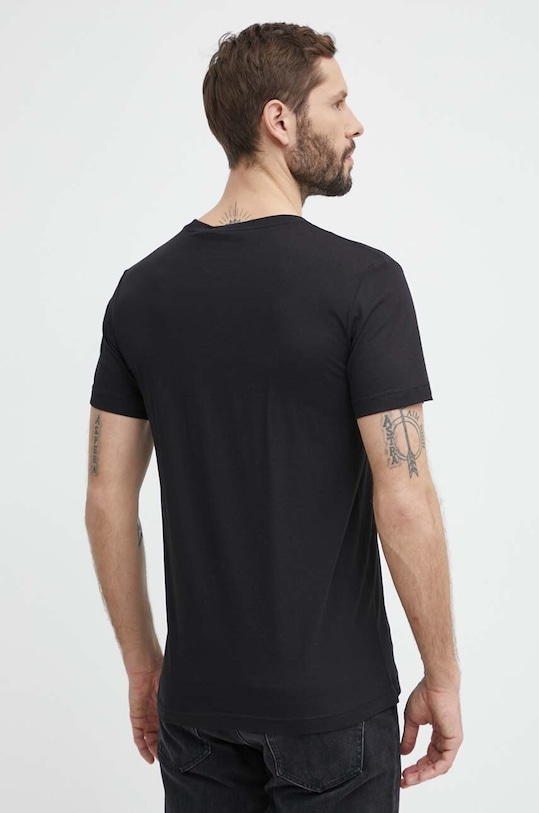 Ρούχα Βαμβακερό μπλουζάκι Calvin Klein Jeans J30J325498 μαύρο