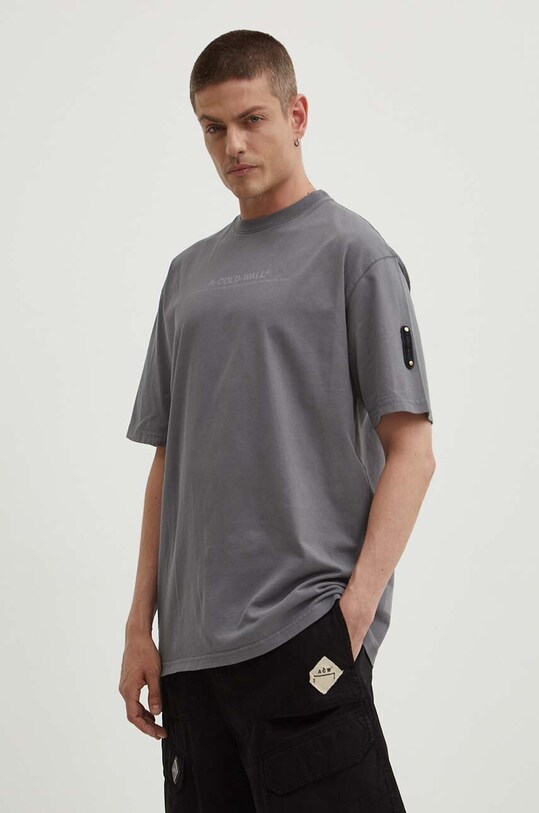 A-COLD-WALL* t-shirt bawełniany Discourse T-Shirt ACWMTS187 szary SS24