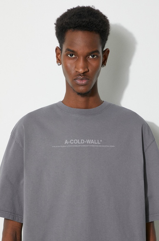 A-COLD-WALL* cotton t-shirt Discourse T-Shirt ACWMTS187 gray