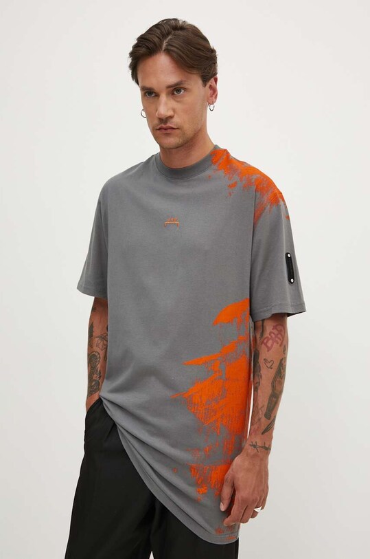 A-COLD-WALL* t-shirt bawełniany Brushstroke T-Shirt nadruk szary ACWMTS188
