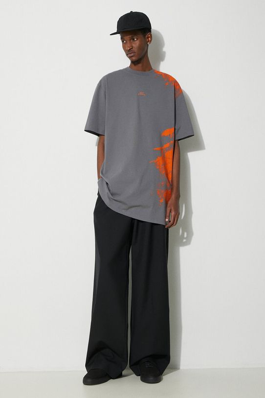 Памучна тениска A-COLD-WALL* Brushstroke T-Shirt ACWMTS188 сив SS24