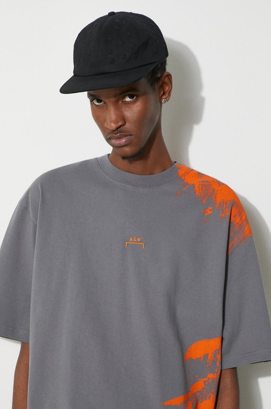 Βαμβακερό μπλουζάκι A-COLD-WALL* Brushstroke T-Shirt ACWMTS188 γκρί