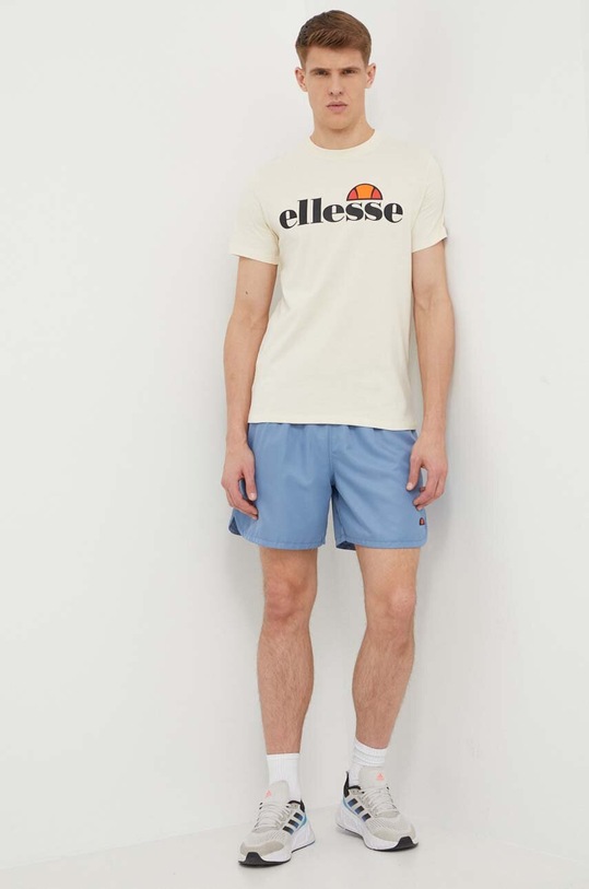 Ellesse t-shirt bawełniany SL Prado Tee SHV07405 beżowy SS24