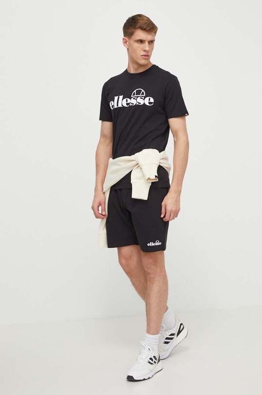 Хлопковая футболка Ellesse Fuenti Tee SHP16469 чёрный SS24