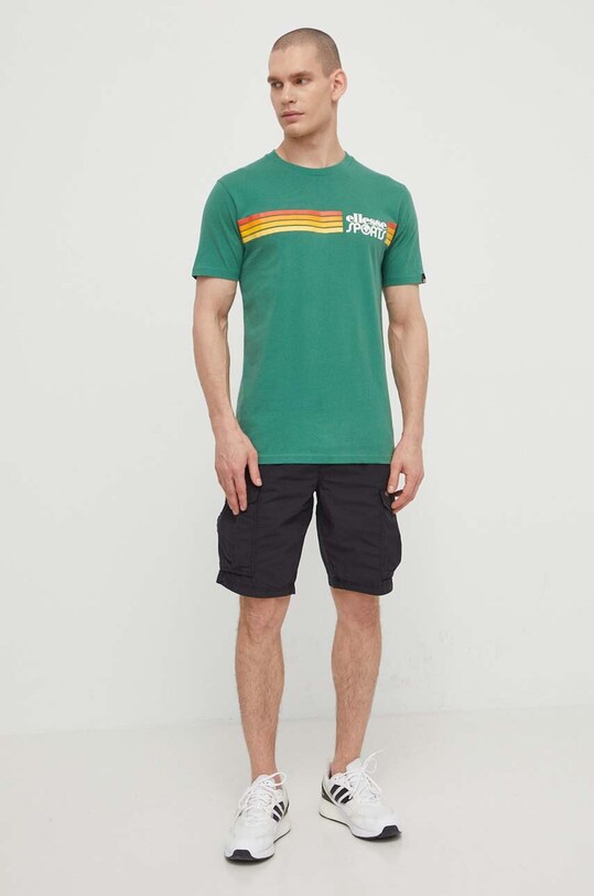Бавовняна футболка Ellesse Sorranta T-Shirt SHV20128 зелений SS24