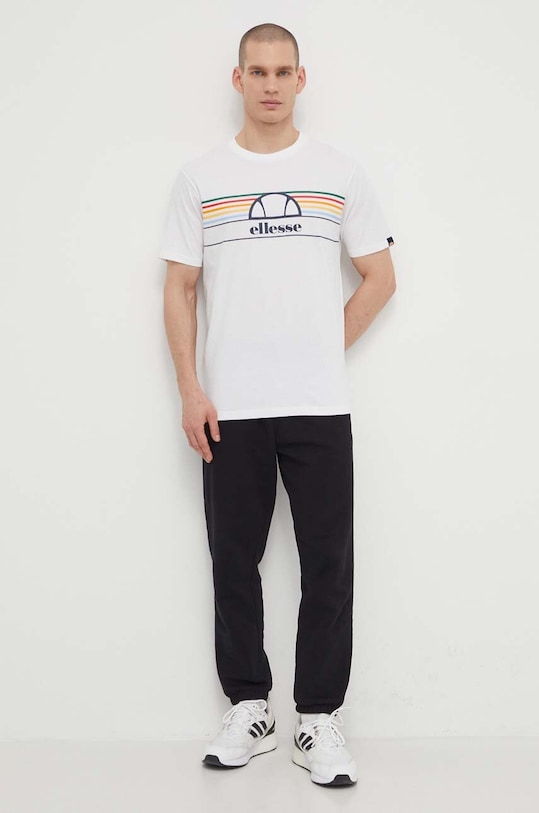 Bavlněné tričko Ellesse Lentamente T-Shirt SHV11918 bílá SS24