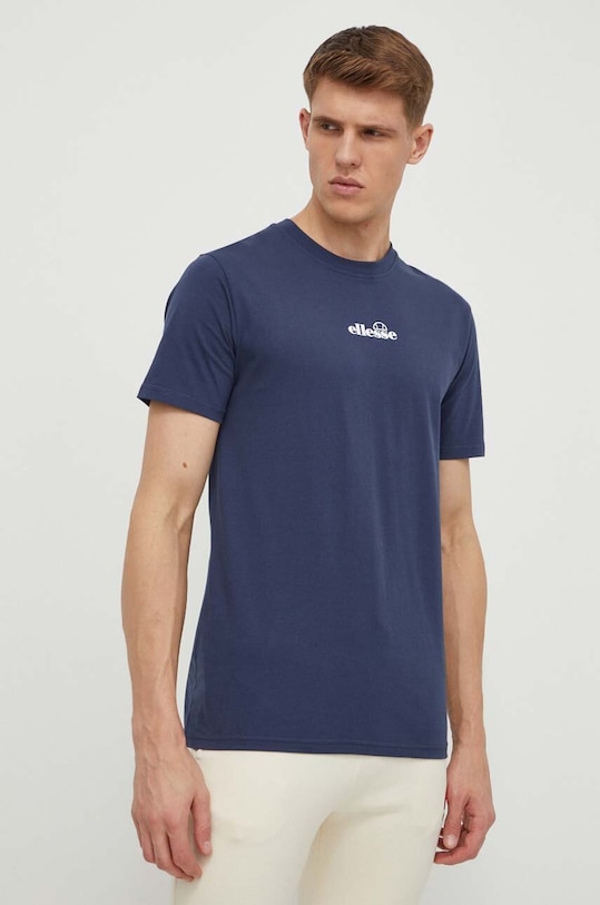 Ellesse t-shirt bawełniany Ollio Tee granatowy SHP16463