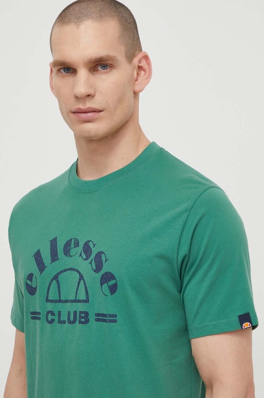 Бавовняна футболка Ellesse Club T-Shirt зелений SHV20259