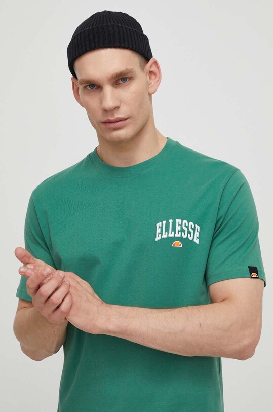Bavlněné tričko Ellesse Harvardo T-Shirt zelená SHV20245