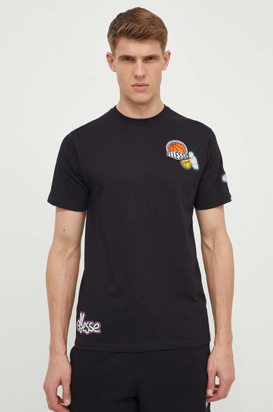 Îmbrăcăminte Ellesse tricou din bumbac Boretto T-Shirt SHV20120 negru