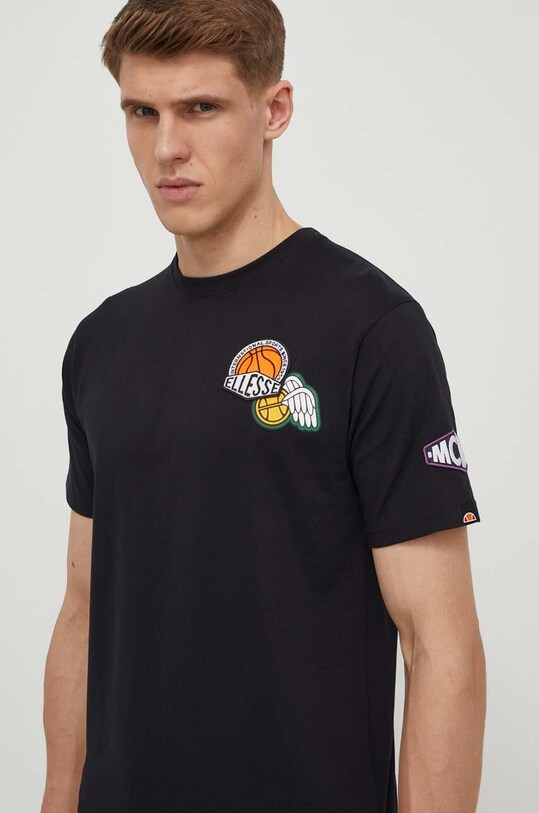 Ellesse tricou din bumbac Boretto T-Shirt negru SHV20120