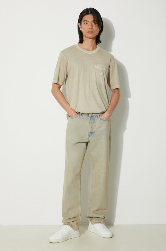 adidas Originals tricou din bumbac IS1763 bej SS24