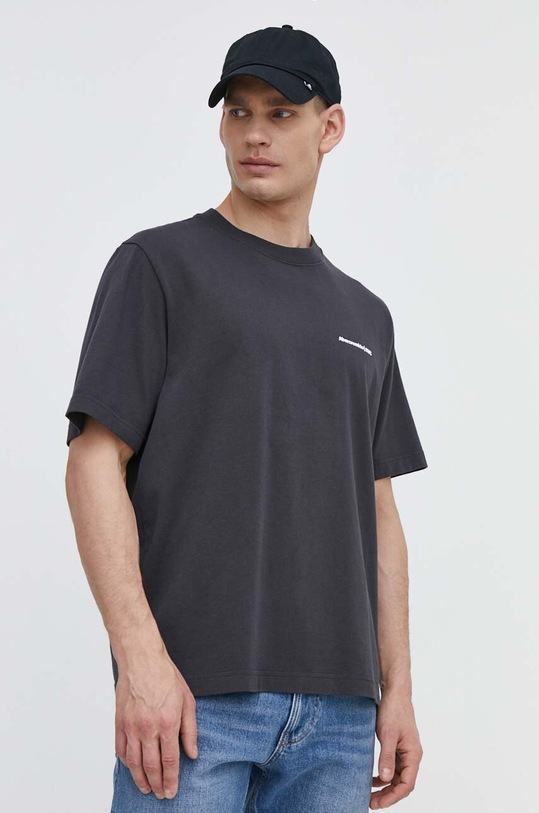 Abercrombie & Fitch t-shirt bawełniany nadruk szary KI123.4010.120