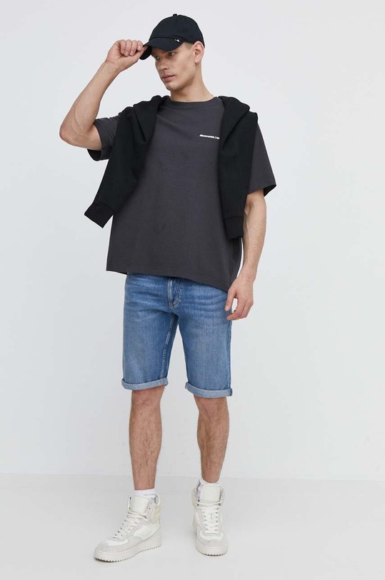 Abercrombie & Fitch t-shirt bawełniany KI123.4010.120 szary SS24
