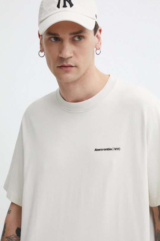 Abercrombie & Fitch t-shirt bawełniany beżowy KI123.4010.330