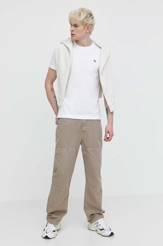 Abercrombie & Fitch t-shirt in cotone KI124.4045.100 bianco SS24