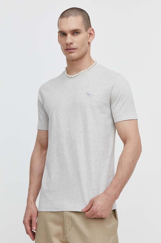 Abercrombie & Fitch t-shirt bawełniany bawełna szary KI124.4045.112
