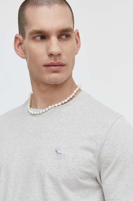 Abercrombie & Fitch t-shirt bawełniany szary KI124.4045.112
