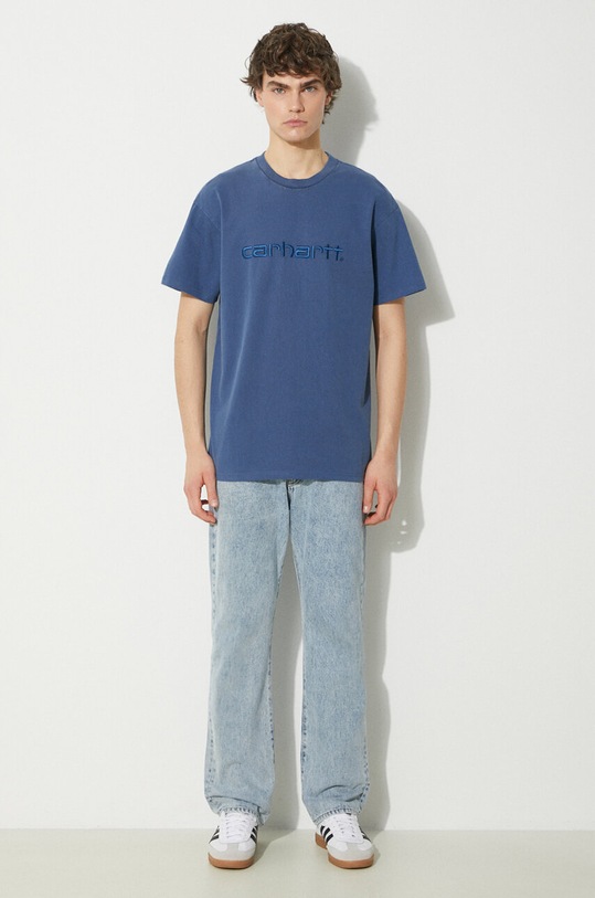 Carhartt WIP cotton t-shirt S/S Duster T-Shirt I030110.1ZFGD navy SS24