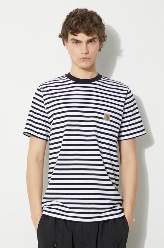 Carhartt WIP cotton t-shirt S/S Seidler Pocket T-Shirt regular black I032311.1Z0XX
