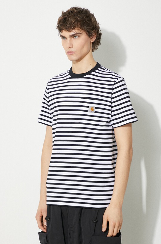 Carhartt WIP cotton t-shirt S/S Seidler Pocket T-Shirt black I032311.1Z0XX