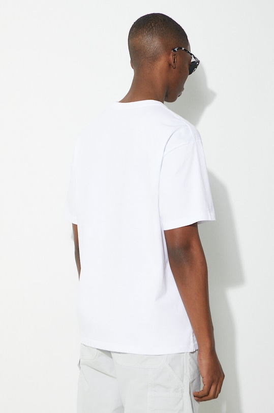 Odzież Carhartt WIP t-shirt bawełniany S/S Madison I033000.00AXX biały