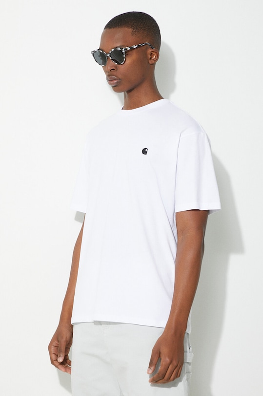 Carhartt WIP t-shirt bawełniany S/S Madison biały I033000.00AXX