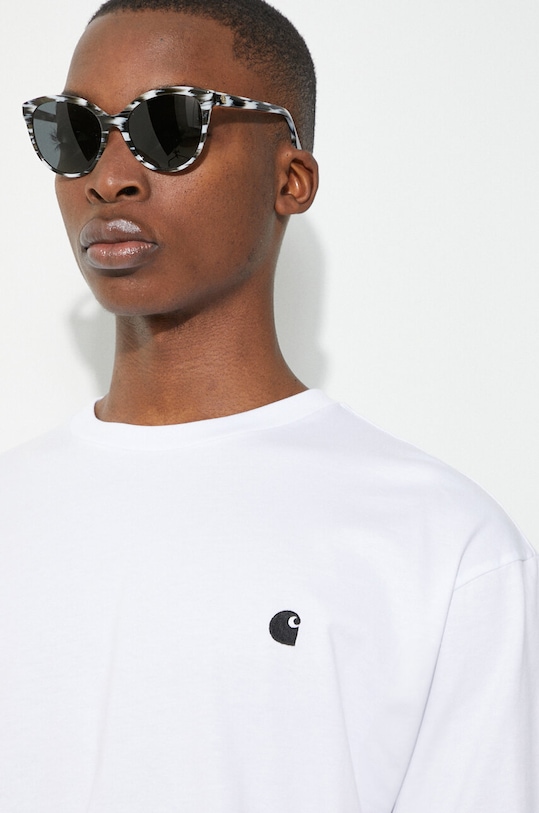 Carhartt WIP t-shirt bawełniany S/S Madison I033000.00AXX biały