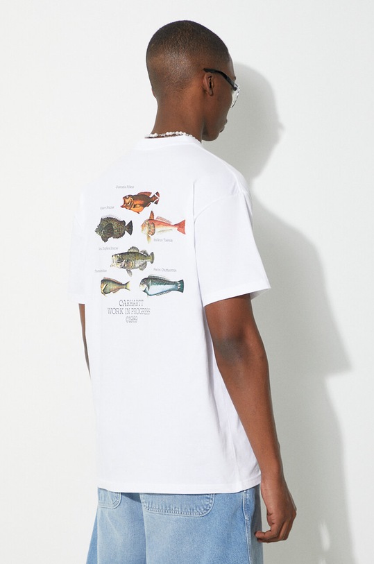Carhartt WIP cotton t-shirt S/S Fish T-Shirt white I033120.02XX