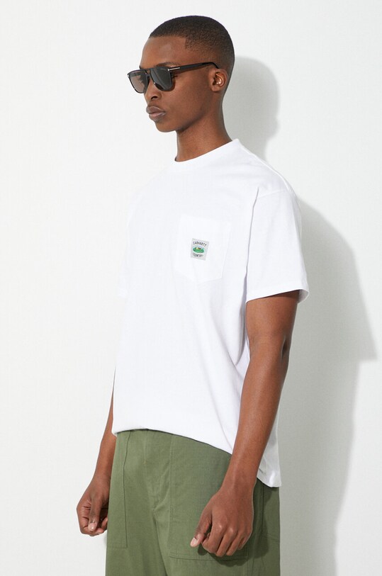 Carhartt WIP cotton t-shirt S/S Field Pocket T-Shirt white I033265.02XX