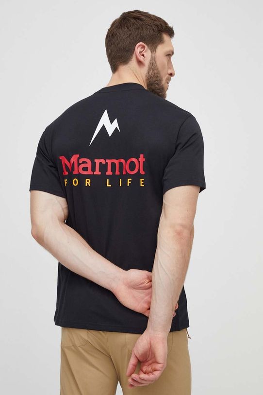 Marmot t-shirt sportowy Marmot For Life regular czarny M15345