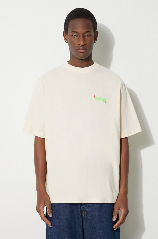 Abbigliamento Marcelo Burlon t-shirt in cotone Solsticio Over CMAA054S24JER0070C50 beige