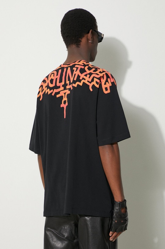 Îmbrăcăminte Marcelo Burlon tricou din bumbac Graffiti Wings CMAA054S24JER0011020 negru